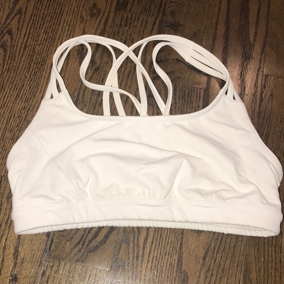 athleta white sports bra
